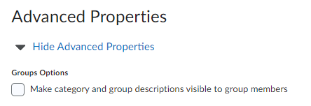 Advanced properties